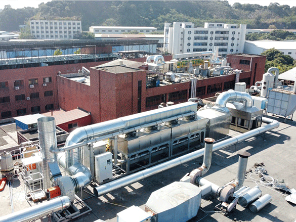 广州某厂6万风量电容烧结废气